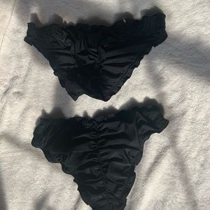 Two Cheeky Black Bikini Bottoms